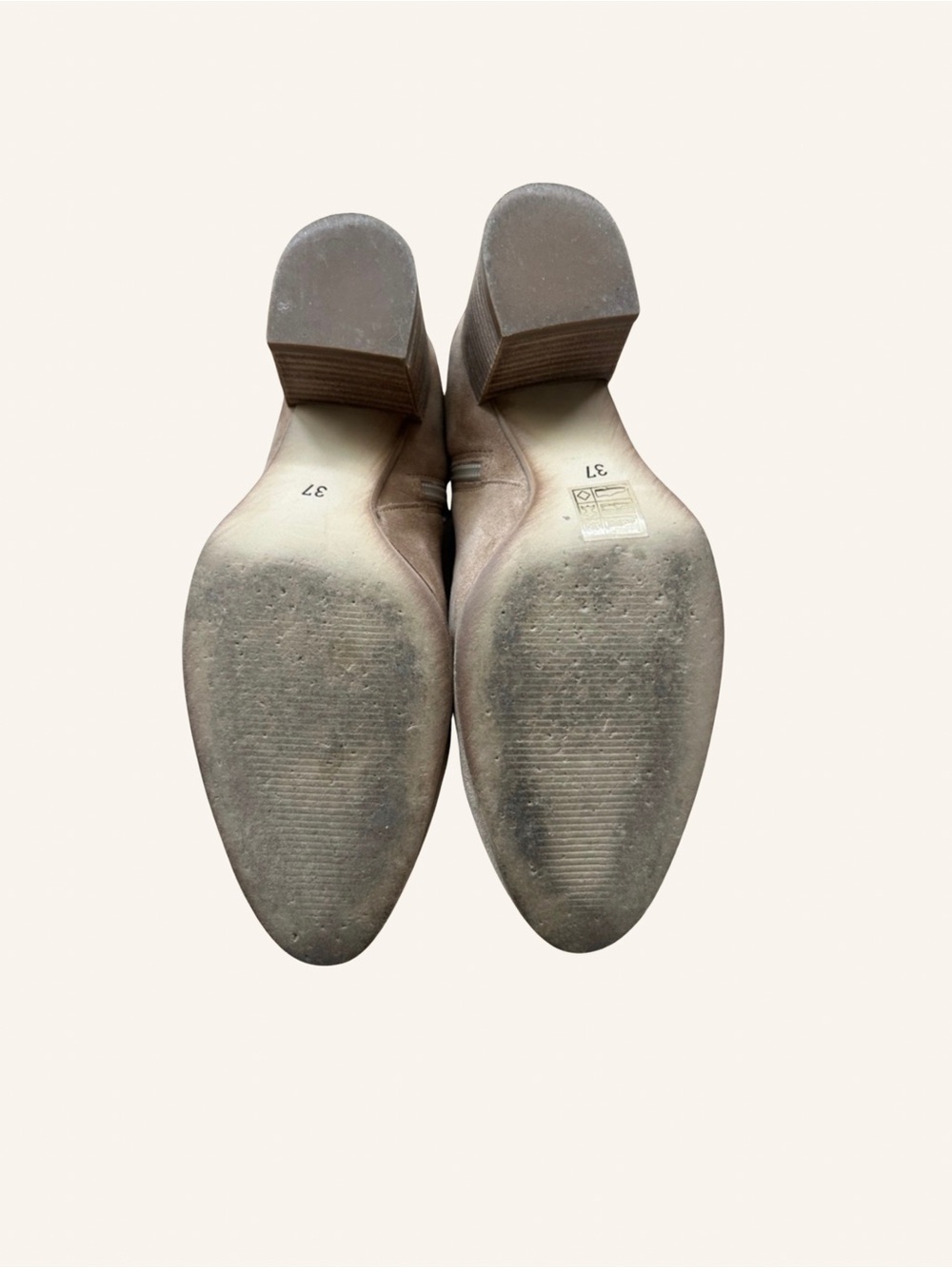 Anthropologie Paola Ferri Alba Moda Tan Suede Ankle Booties Size 7 /37 EURO - Picture 8 of 16